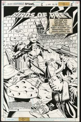 Greg Land | Birds of Prey: Batgirl #1 Title Page Feat Black Canary By Greg Land (11X17) | ComicArtFans Classifieds