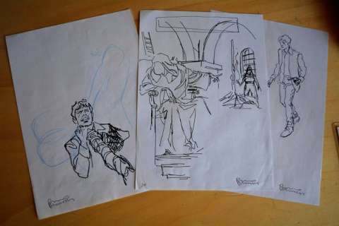 Dylan Dog - Bruno Brindisi - 3 original sketch - Pagina sciolta - Prima edizione - (2016) | Catawiki