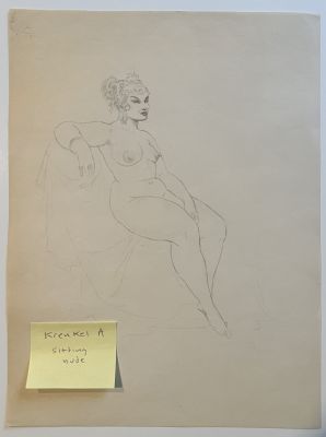 Roy Krenkel | Roy Krenkel - Sitting Nude | ComicArtFans Classifieds