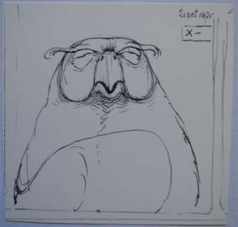 JEAN DULIEU: Originele schets van Oehoeboeroe. | Zwiggelaar Auctions