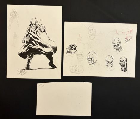 Tim Vigil | Tim Vigil - 3 Scarlet Death Sketch Pages | ComicArtFans Classifieds