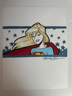 Amanda Conner | Supergirl Color Sketch By Amanda Conner | ComicArtFans Classifieds