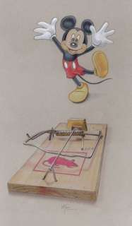 Miguel Angel Alfaro Rey - Dibujo original - Lucky Mouse - (2018) | Catawiki