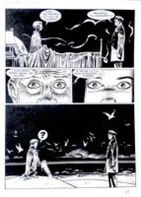 Giancarlo Alessandrini | Original page for Dylan Dog. Cm. 30x43. Ink and felt. Mint. Code 2271. | Segni e Disegni
