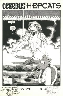 Cerebus Hepcats 1992 Print w/ Original Dave Sim & Mart Wagner Sketches | eBay US (Buy It Now)