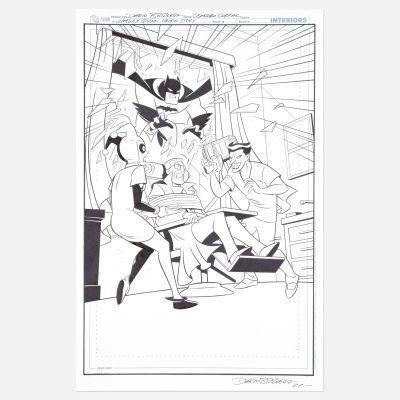 Lot 326 - Dario Brizuela and Leandro Corral, DC Super Villains Origins (Paperback) #7 Harley Quinn Art | Landry Pop Auctions