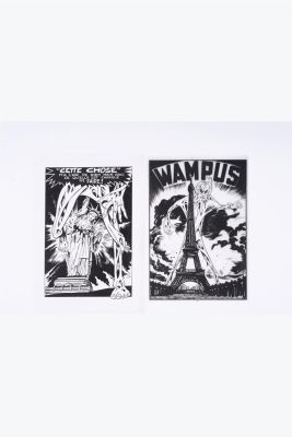 Lot 119 - LUG, COMICS ARCHIVES Preparatory studio sketches from 1969, printing film for the censored WAMPUS 1 artwork +… | Piasa