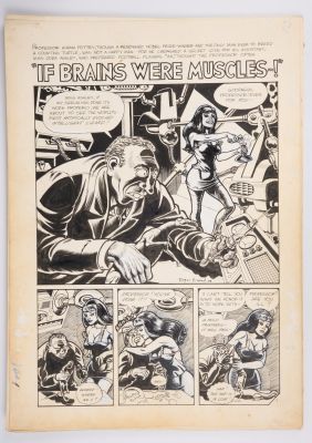 Lot 312 - Roger Brand Tales of Sex and Death #2 ?If Brains Were Muscles!? Complete Ink Story Pages (The Print | Stanley Gibbons Baldwin’s