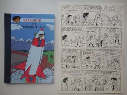 Mau, Bob | Original page (p.17) + album  - Kari Lente 4  - Het verboden land  - hc with cloth spine  - 1st edition  - (2007) | Catawiki