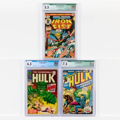 Lot 225 - 3 Marvel Comics Incredible Hulk and Marvel Premiere CGC Group | Landry Pop Auctions