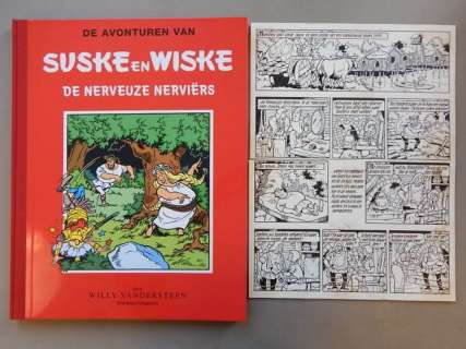 Vandersteen, Willy - Originele pagina (p.38) Suske en Wiske - De nerveuze Nerviërs - met luxe groot formaat hc - EO - (1963/2016) | Catawiki