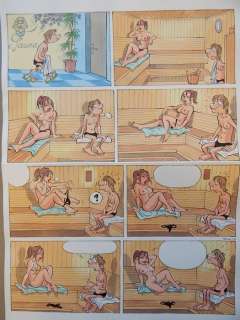 GÃ¼rsel, GÃ¼rçan - Originele, ingekleurde pagina Rooie Oortjes 41 - De sauna.... - (2011) | Catawiki