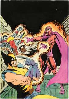 X-MEN "PATRULLA-X" VOL. 3 #28 SPANISH COMIC BOOK COVER ORIGINAL ART BY LÃ“PEZ ESPÃ. | Hake’s