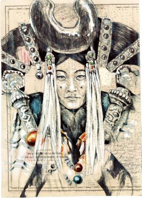 Sophie Ladame | Aquarelles, encre et mine de plomb 52 x 75 cm | A la marge