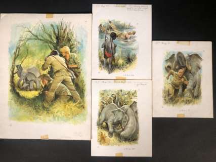 Sidobre, Jean (1924-1988) La... | SIDOBRE, Jean (1924-1988) La route des éléphants, illustration... | Oger-Blanchet