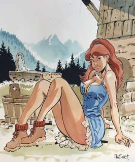 Meynet, Félix - Dessin original en couleur - Jolie Femme | Catawiki