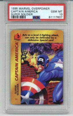 1995 MARVEL OVERPOWER CAPTAIN AMERICA SUPER SOLDIER PSA 10 LOW POP VERY RARE | Raremarq (Buy It Now)