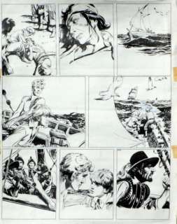 Gillon. Paul | Â«Le Capitaine CormoranÂ». Encre de Chine sur papier pour une | Tessier Sarrou