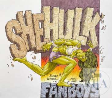 Lot 403 - Libessart Laurent/She-hulk. Dessin original hommage a Jim…