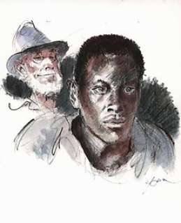  - Follet, René - Dessin original en couleur - Plus fort que la Haine - (2014) 