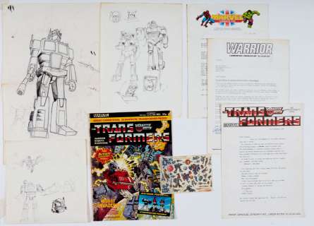 Lot 123 - Transformers: three original sketches (1984) of Optimus Prime and…