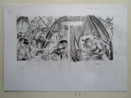 Bosschaert, Jan - Originele tekening in potlood - Jaguar | Catawiki