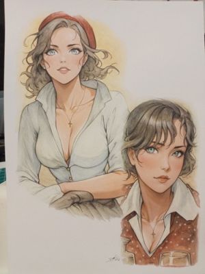 DESSIN ORIGINAL DEDICACE BD PLANCHE FEMME PASTICHE HOMMAGE A GIBRAT | eBay Europe (Buy It Now)