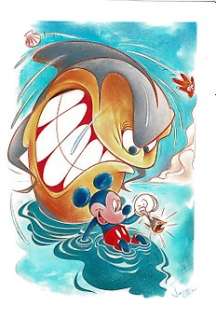  - Mickey Mouse In a Bad Place - Original Painting - Jaume Esteve - Art original 