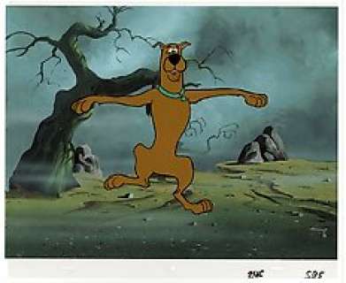 Scooby-Doo - Original Production Cel + Copy Background - Hanna Barbera - (1972) | Catawiki