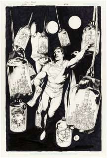 ACTION COMICS #866 COMIC BOOK COVER ORIGINAL ART BY GARY FRANK.