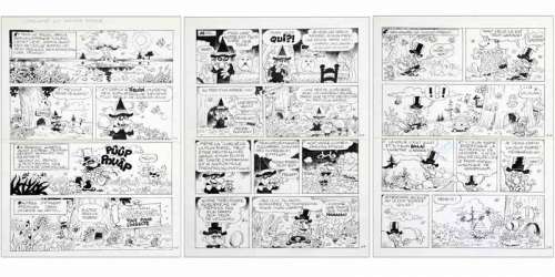 Macherot | Sibylline, planches n°1, 2 et 3 Ã  l’encre de Chi… | Banque Dessinée