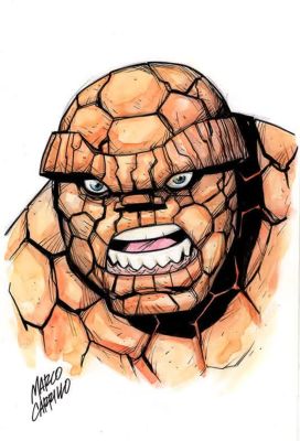 Marco Carrillo | The Thing Bust Sketch by Marco Carrillo | Raremarq (Buy It Now)