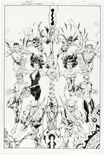 JLA VOL. 2 #43 COMIC BOOK COVER ART BY MARK BAGLEY. | Hake’s