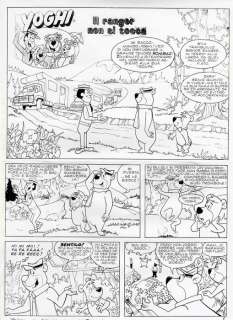 Yoghi - tavola origin. "Il Ranger non si tocca" - Page volante | Catawiki