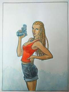 Malfin, Nicolas  - Originele tekening in kleur - Golden City - Mifa | Catawiki