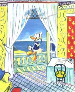 Donald Duck inspired by Henri Matisse - Large Painting - 70x50cm - Tony Fernandez - Art acrylique | Catawiki