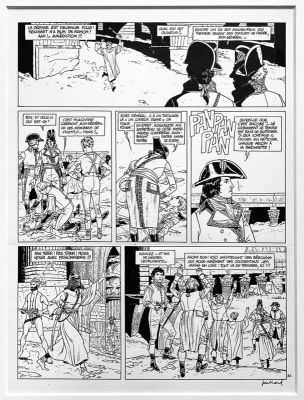 André Juillard, Jacques Martin (Scénariste) | ARNO : PLANCHE ORIGINALE N°32 DU TOME N°2 L’ŒIL DE KÉOPS (PLANCHE SIGNÉE) | 2DGalleries