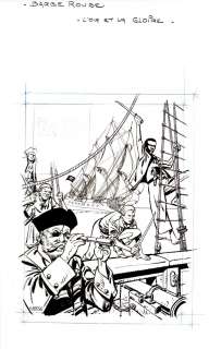 Couverture originale de la série BARBE ROUGE L‘OR ET LA GLOIRE par CHRISTIAN GATY.