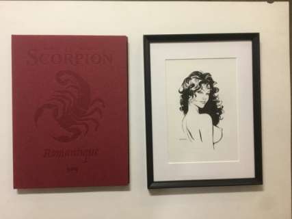 Le Scorpion - Dessin original Mejaï + Portfolio Romantique - Cartonné - (2015/2016) | Catawiki