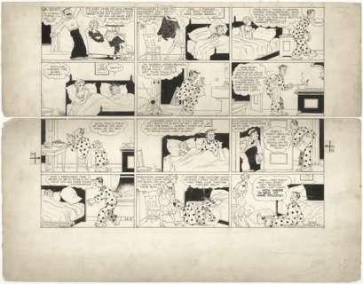 114: Young Blondie Sunday 12/9/34 original comic art | Russ Cochran