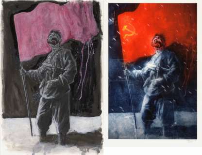 Ben Templesmith - 30 days of night red snow issue 1 page cover