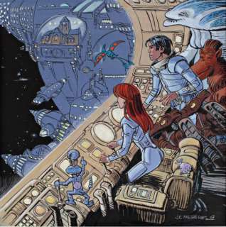 Mezieres Jean-Claude (Né En 1938) | MEZIERES Jean-Claude Â«Valérian et Laureline au Festival d’Auvers-sur-O | Aponem