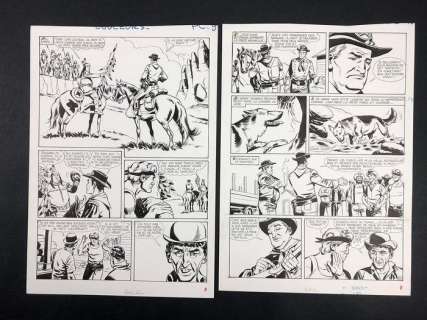 Rin Tin Tin e Rusty - 2x tavole originali n° 105 - Carlo R. Marcello - 2x tavole originali - (1968) | Catawiki