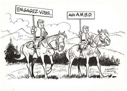 Lambil Willy (Né... | LAMBIL Willy (né en 1936) Les Tuniques bleues Encre... | Tessier Sarrou