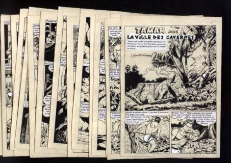 Botorell | 15 Original pages + synopsis  - Complete story  - Tamar  - La ville des cavernes (1958) | Catawiki