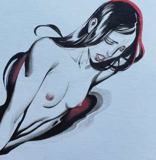 Manolo Carot, dit Man - Dessin original - Nu de la série Projetorgasme - Page volante - (2012) | Catawiki