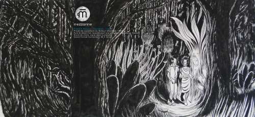 Frederik Peeters - Dessin original - Couverture Lupus