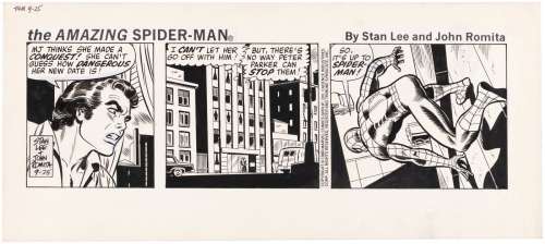 THE AMAZING SPIDER-MAN 1980 DAILY STRIP ORIGINAL ART BY JOHN ROMITA SR. | Hake’s