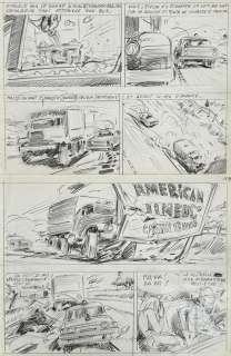 Tillieux / Jess Long. Planche préparatoire n°13 de l‘histoire "Les nouveaux négriers" publiée dans le journal Spirou en 1970 et dans le 1e album en 1976. Belle scène d‘action réalisée à la mine de plomb. Rare. TBE+. 45 X 28 cm - Lot 375 :