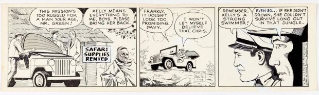 Sam Leff Davy Jones Orig Ink Daily Newspaper Comic Strip Art Signed 1966 CD02 | Charles Scott Gallery